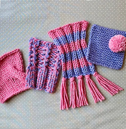 Jumpstart Fall Knitting with Quick-to-Knit Accessories in Fluffy