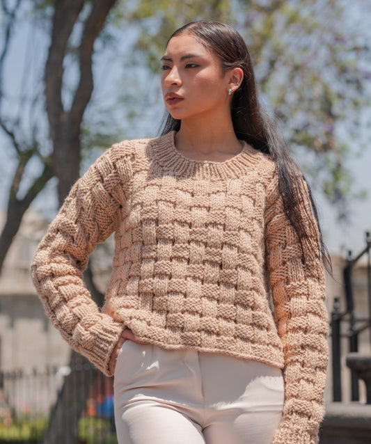 Basketweave Pullover