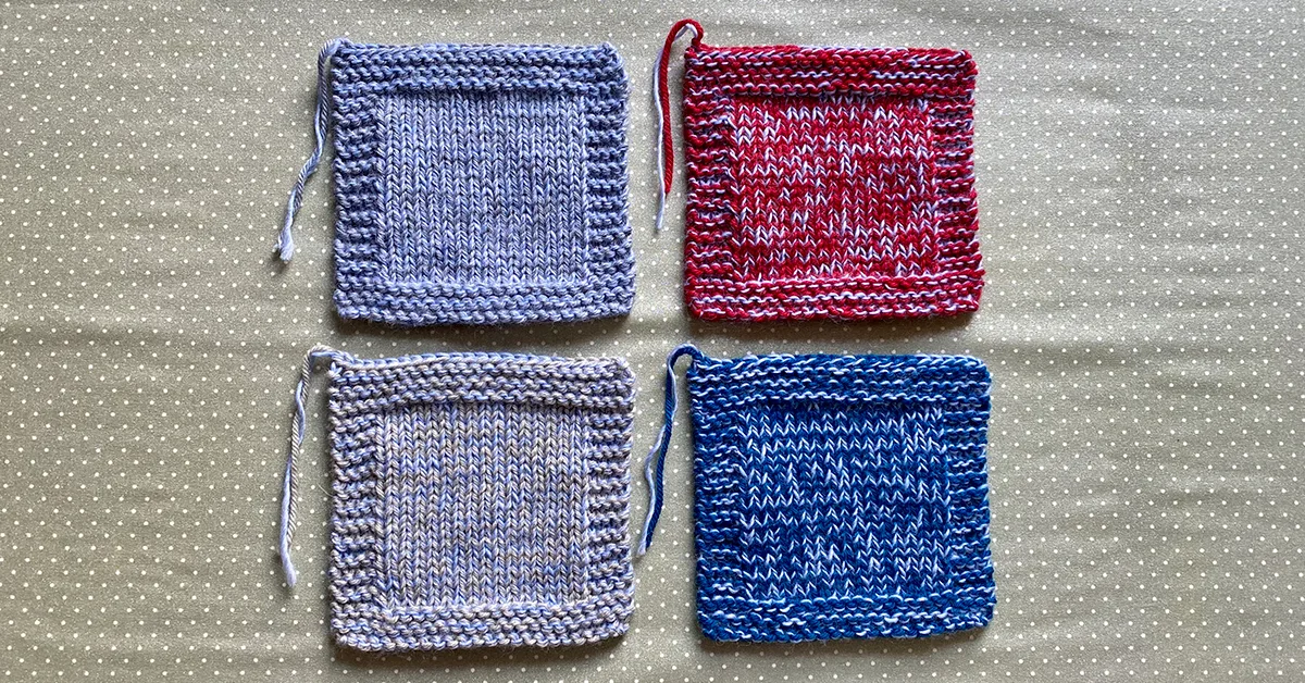 double-stranded swatches