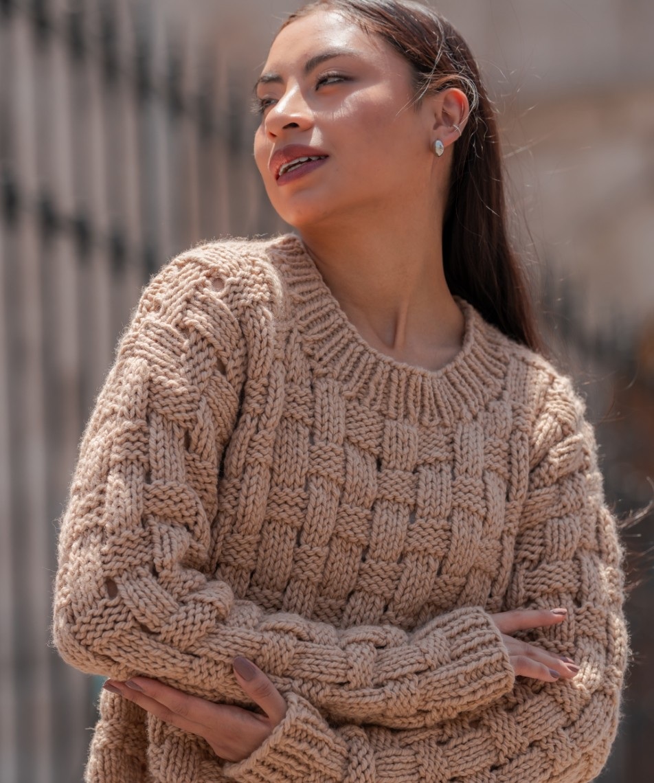 Basketweave Pullover
