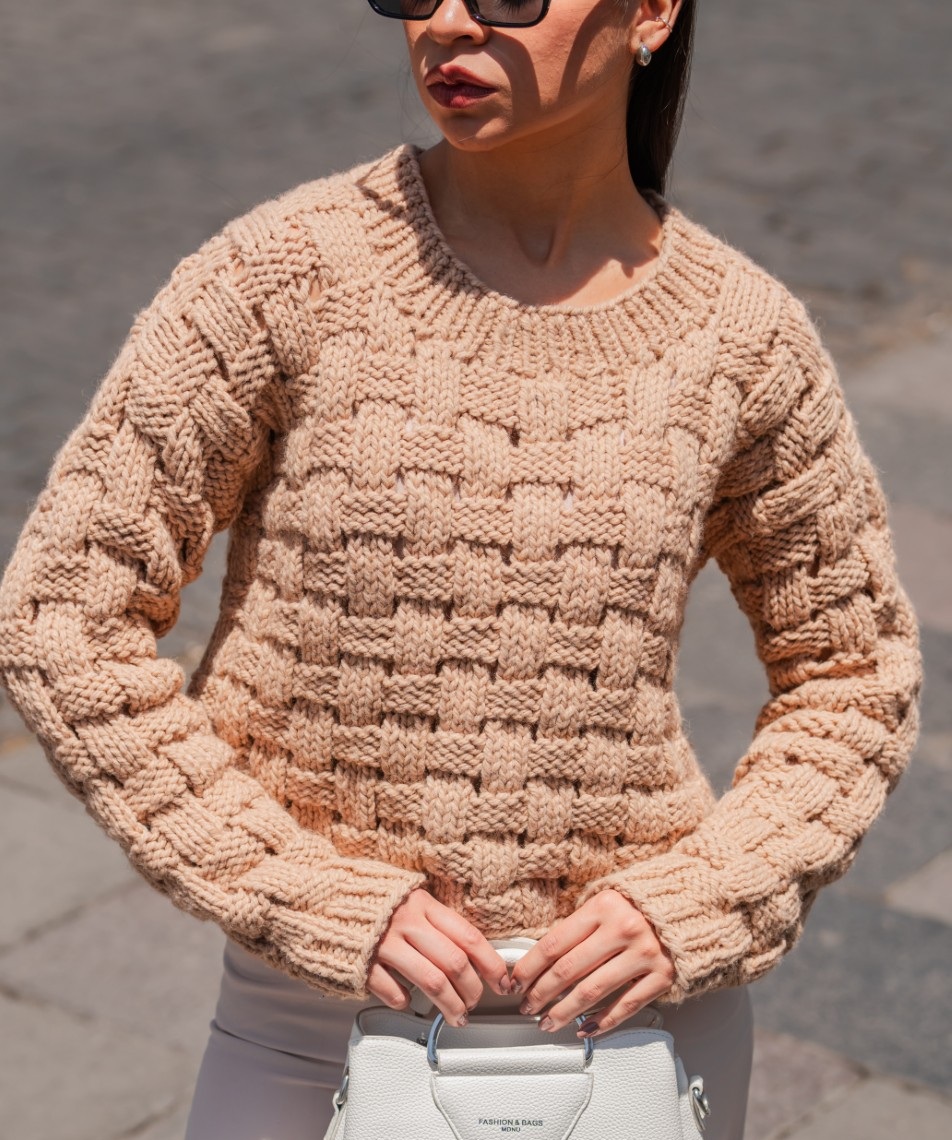 Basketweave Pullover