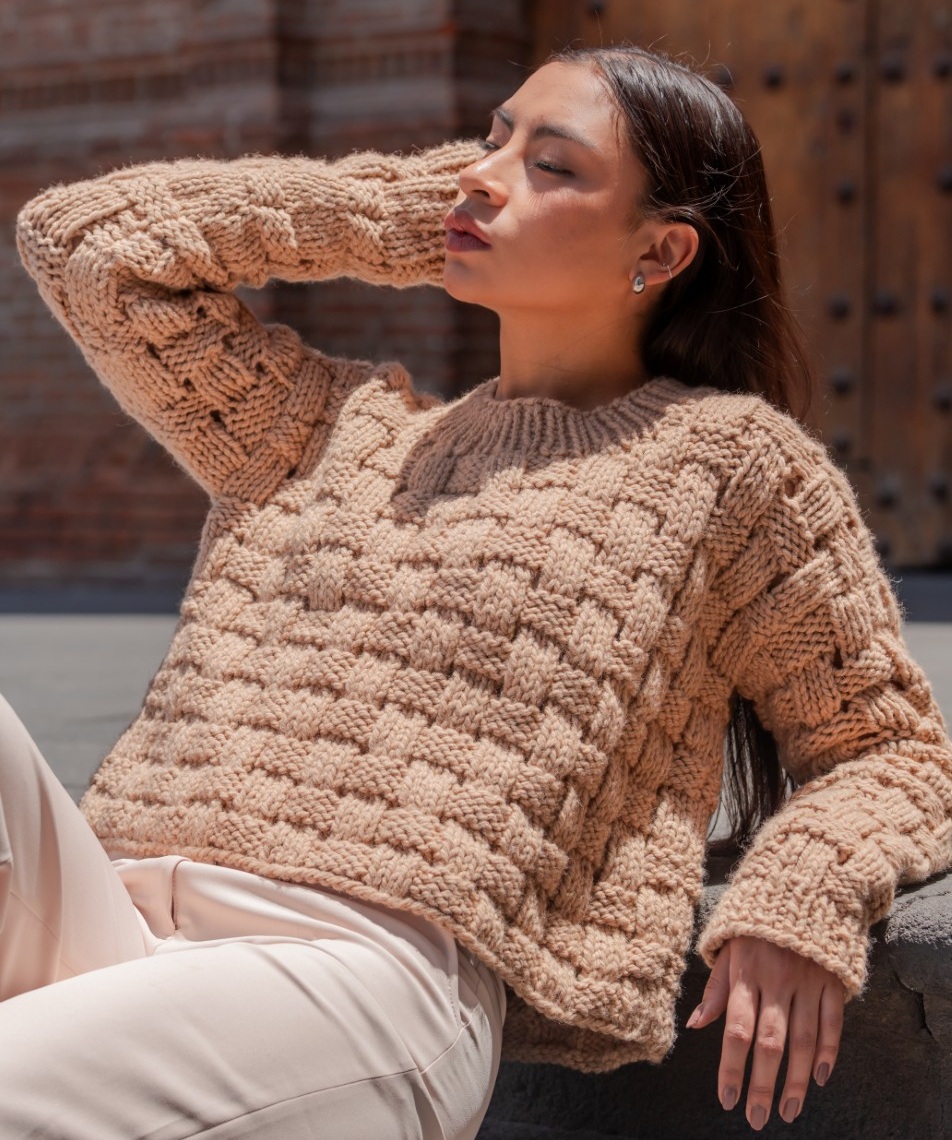 Basketweave Pullover